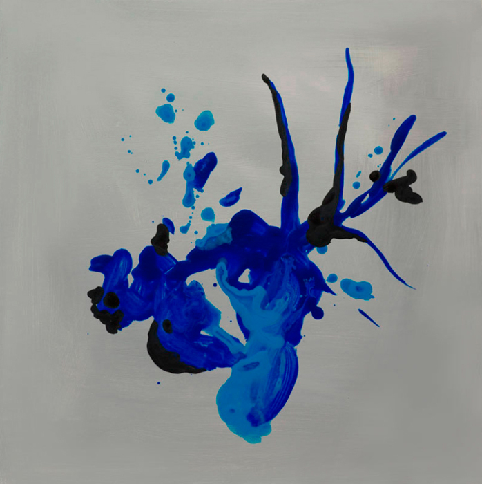 Tableau abstraction bleu