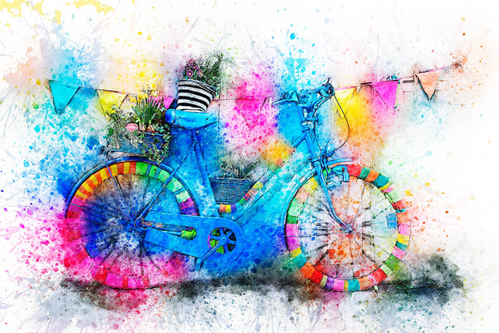 Tableau vélo couleurs