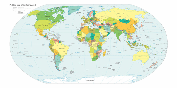 Tableau carte du monde