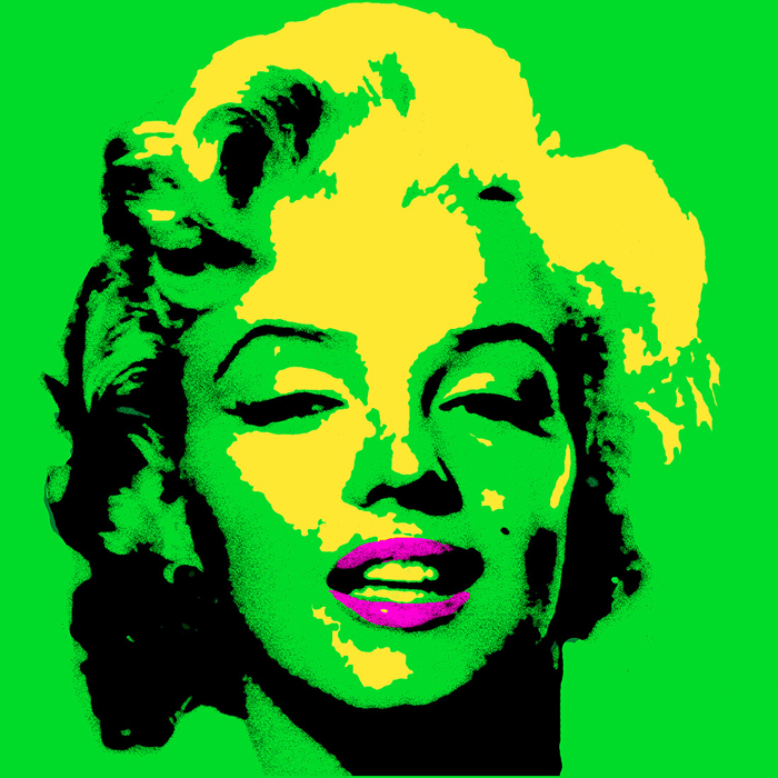 Tableau Marilyn vert pop