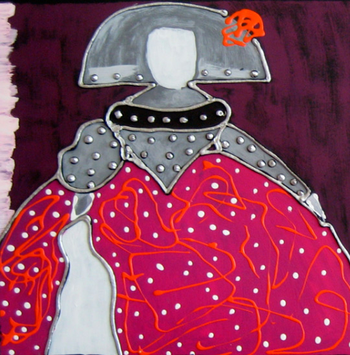 Tableau Ménine moderne falda fuchsia