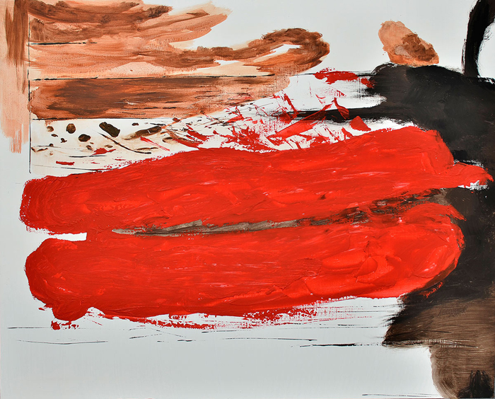 Tableau abstrait rouge